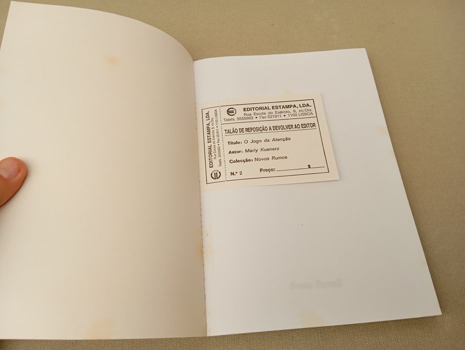 Livro O jogo da atenção