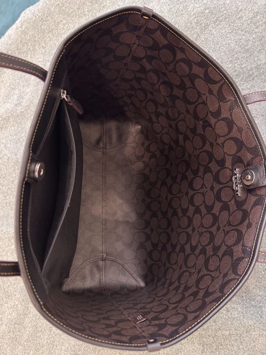 Coach City Tote Bag With Leopard