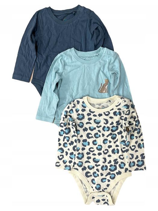 3x Body niemowlęce chłopięce, rozmiar 68, Lampart, Dada Extra Care