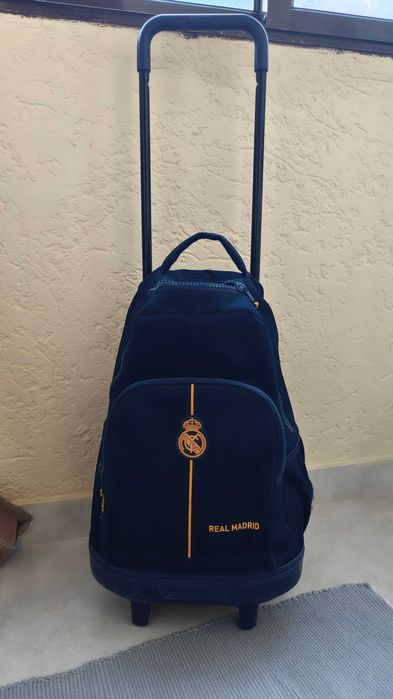 mochila escolar com rodas Real Madrid