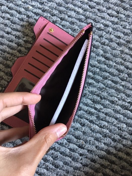 Portfel czarno różowy NOWY