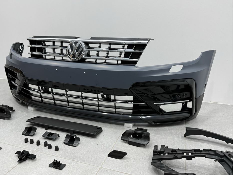 Бампер передний R-line Volkswagen Tiguan 2016 2017 2018 2019 2020