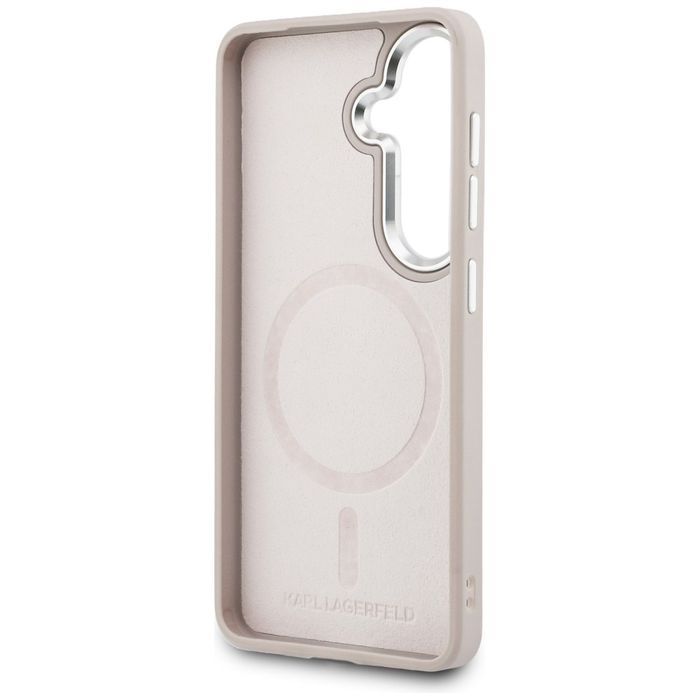 Etui Karl Lagerfeld Embossed Ring RSG Logo MagSafe do Samsung Galaxy S26+ różowy