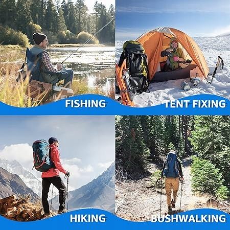 Overmont Zestaw 2 lekkich i regulowanych kijków do chodzenia