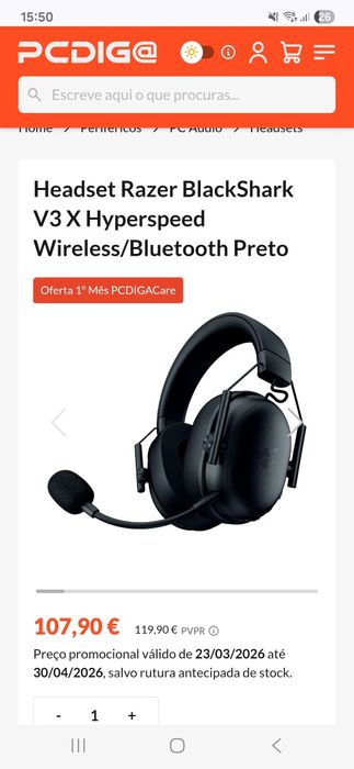 Headset Razed BlackShark V3 X Hyperspeed Wireless