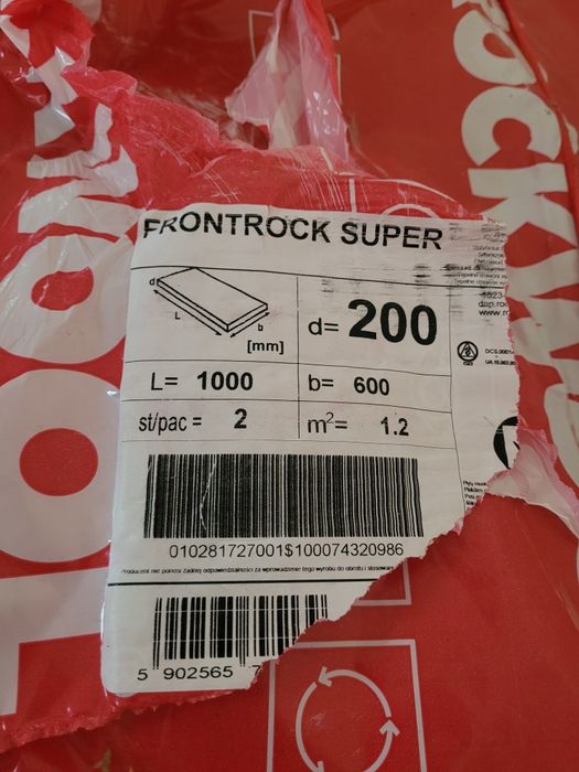 Wełna Rockwool Frontrock Super 200