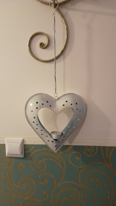 Metalowe serce na tea light