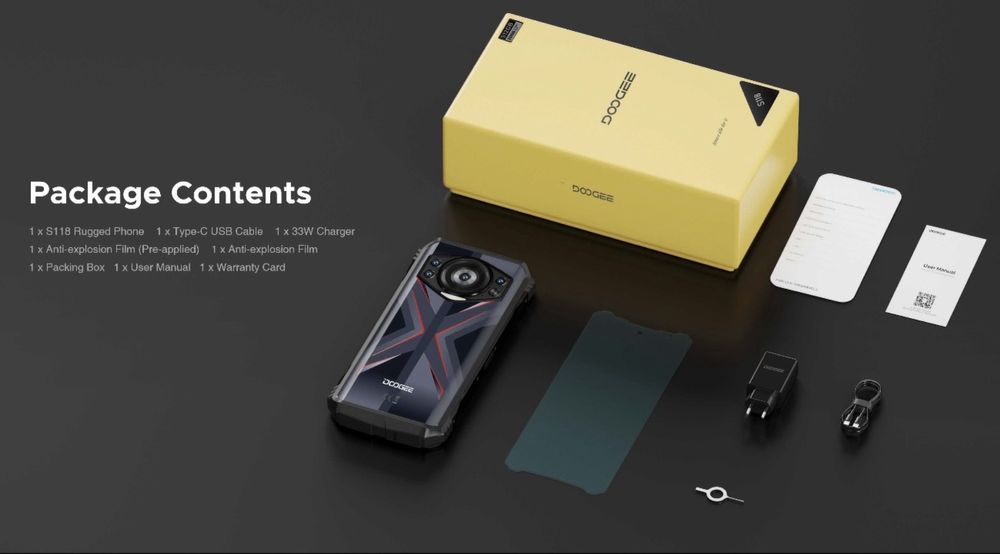 DOOGEE S118, 20/512 Gb, 50/12NV/ 8/32Mp, 10800мАч, G99, 6,59", НОВИНКА