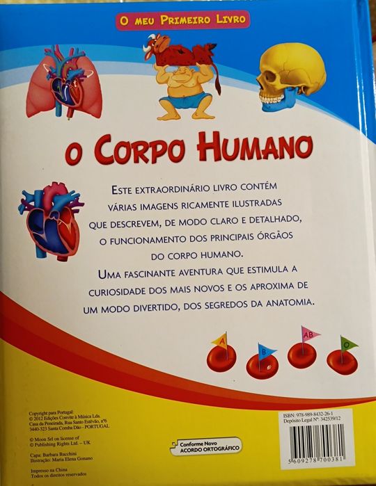 Livro para crianças sobre o corpo humano