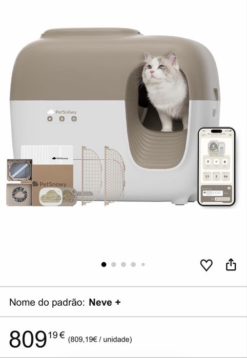 Petsnowy - casa de banho de gatos automática