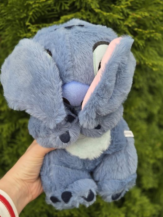Дихаючий Стіч Stich нічник синій, Дитяча плюшева м'яка іграшка