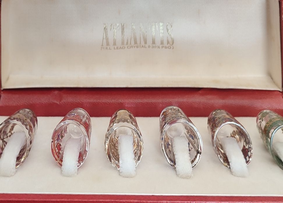 Conjunto 6 Dedais Coleção Cristal Atlantis - Originais / Pintados à Mão
