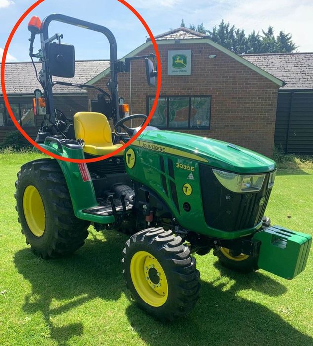 2025E John Deere 3038E 3032E  pałąk ochronny FOPS ROPS