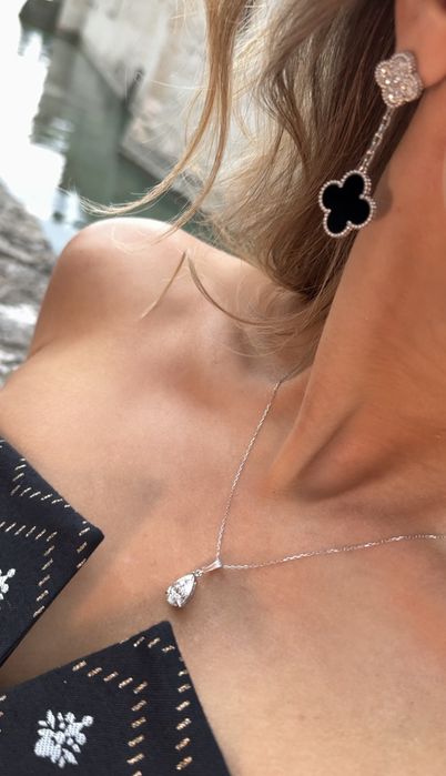 Двойные серьги в стиле Ван Клиф