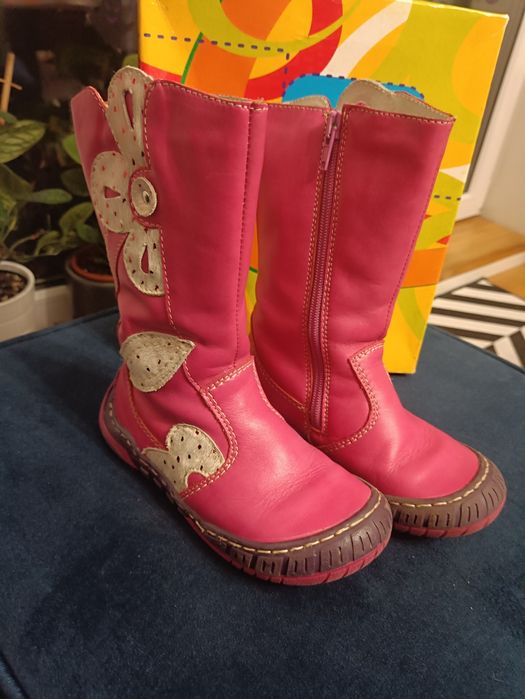 Różowe wysokie kozaczki firmy Mido Noster jak EMEL rozmiar 28