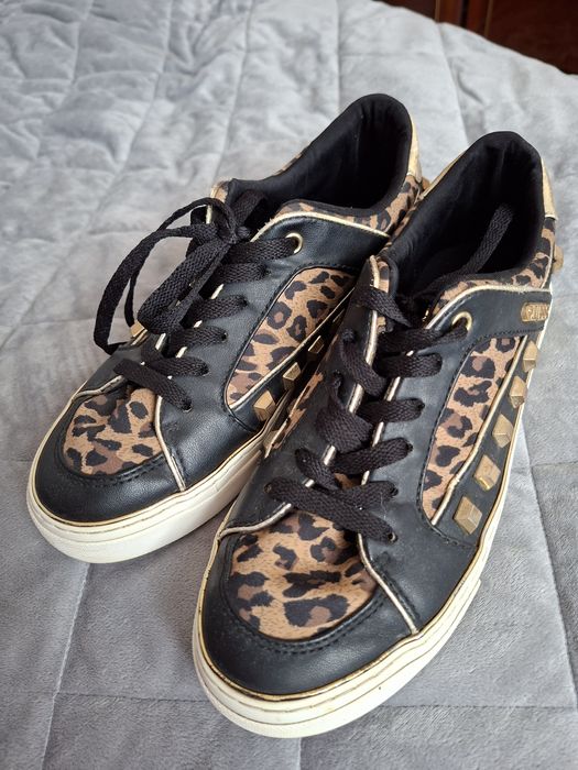 Кеди guess леопардові з шипами