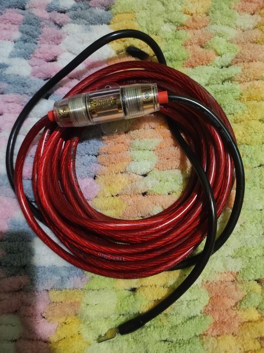 Кабель підсилювача з запобіжником для авто 8AWG 60А