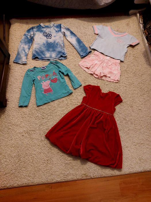 Paka ubranek dziewczynka r.92/98 duzo kurtki bluzy spodnie akcesoria