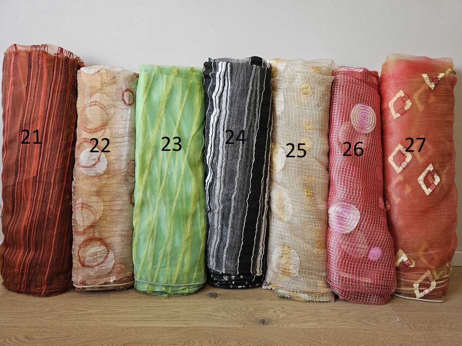 Firany zasłony tkaniny wyprzedaż