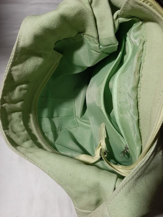 Torba wakacyjna,  zielona,  płótno  grube