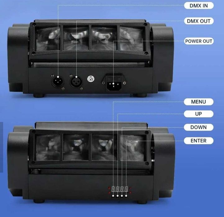 Oświetlenie disco mini spider