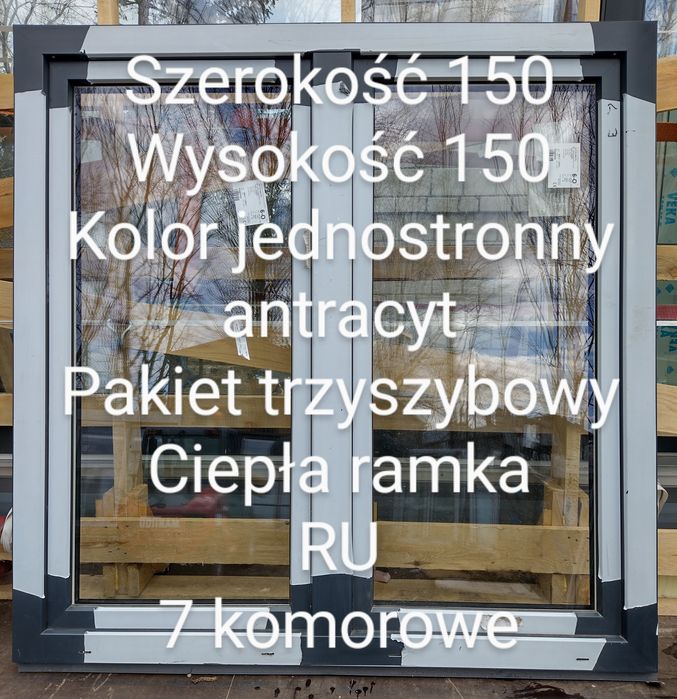 Okno z roletą białe