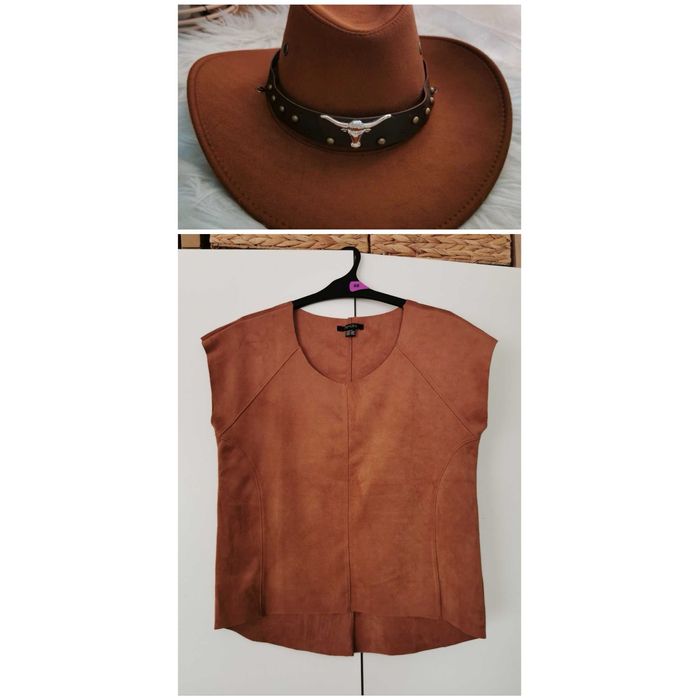 Kowboj - Przebranie (kapelusz i narzuta)