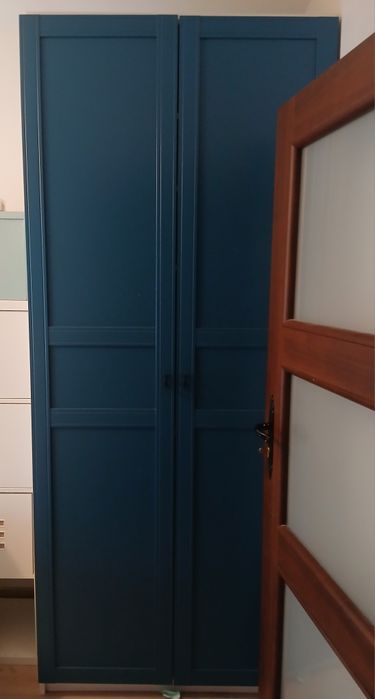 Ikea Pax Szafa 100x60x236 + drzwi niebieskie Tyssedal + wyposażenie