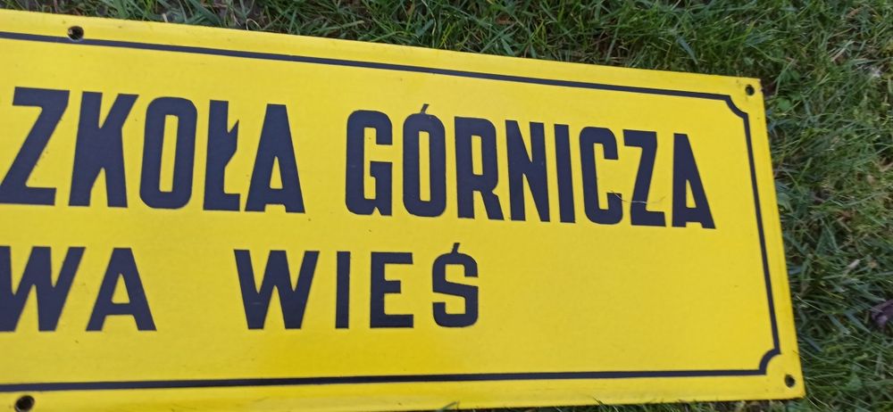 Stare tablice informacyjne emaliowane PRL KOMPLET