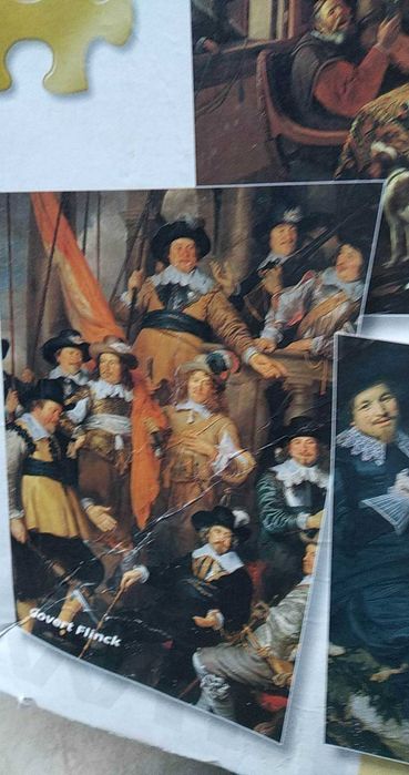 Quadro - puzzle (preço 6 euros) com vidro e base (preço 6 euros)