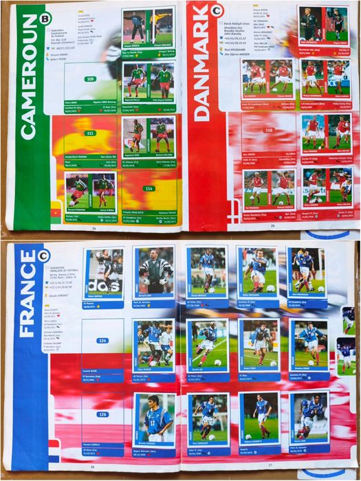 Álbum de cromos Mundial França 98 com cromos