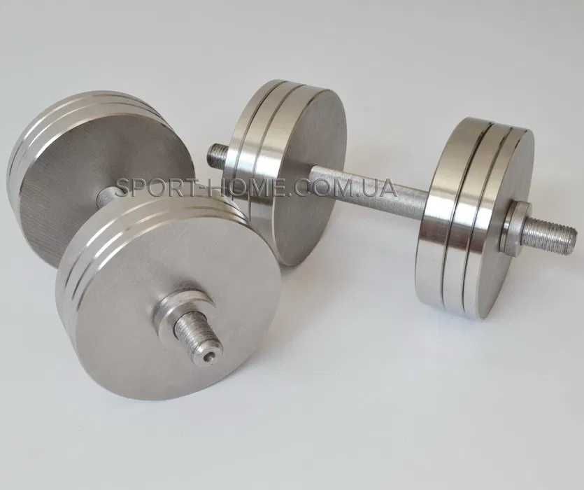 Гантелі 60 кг набір 2 по 30 кг. Металеві розбірні 14 16 24 26 40 50 КГ