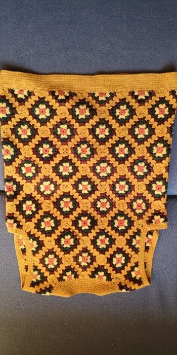 Kamizelka wełniana robiona na drutach w latach 70-80tych