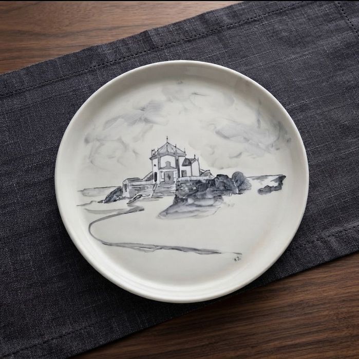 Hand-painted Plate of the Chapel of Senhor da Pedra