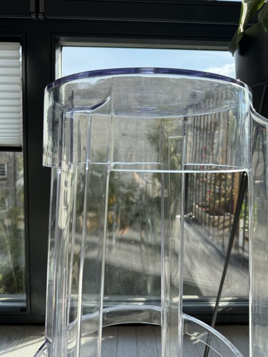 Transparentny hoker stołek barowy transparent ghost design nowoczesny
