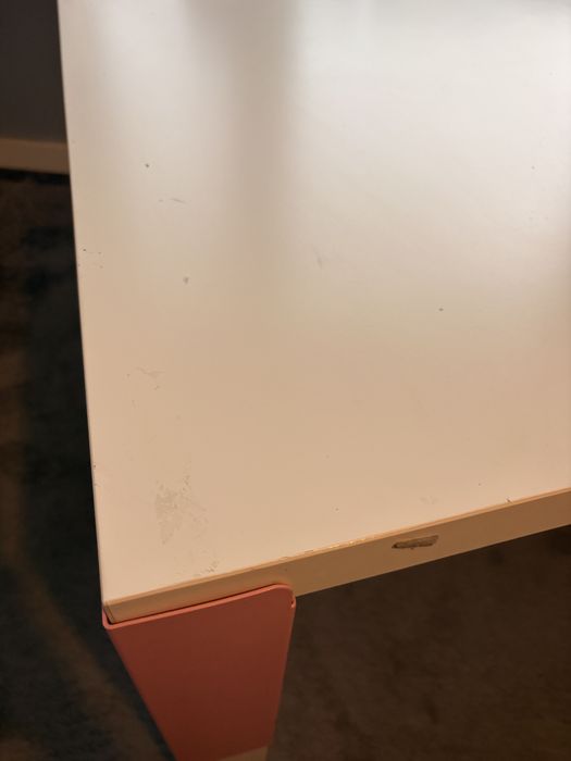 Biurko Regulowane Ikea biało różowe