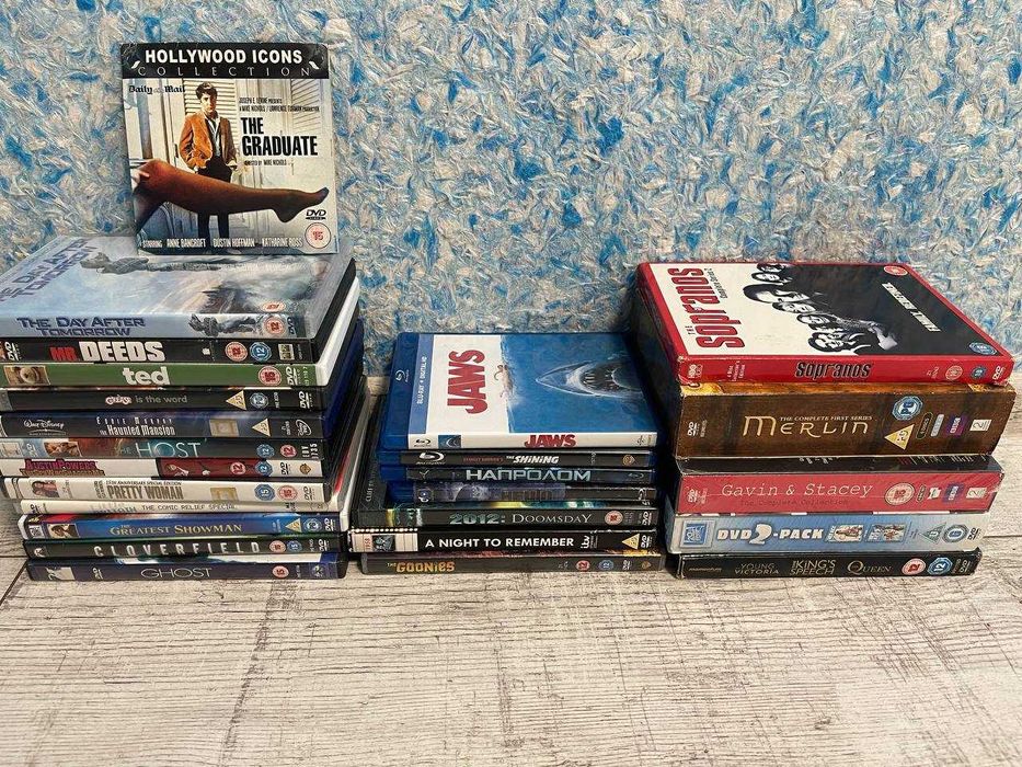 Лот DVD та Blu-ray дисків (оригінальні ліцензії без перекладу)