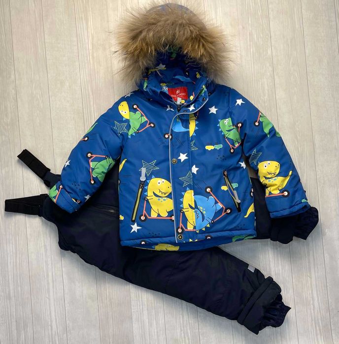 Раздельный зимний термо-комбинезон для мальчика  104р