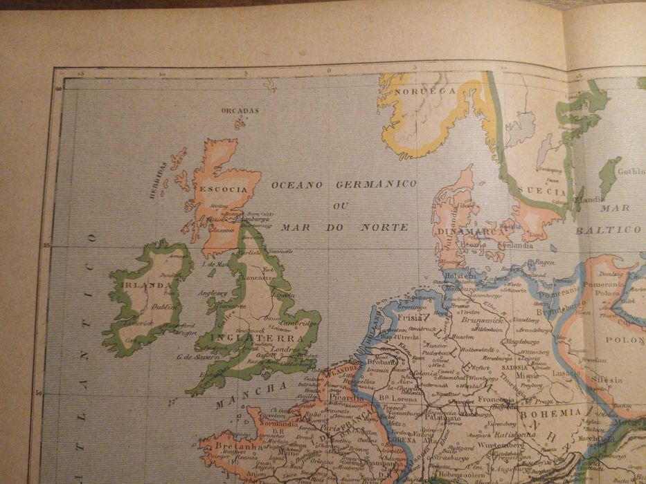 Mapa Europa Feudal (1270-1328) (Final do Século XIX, Início Séc XX)