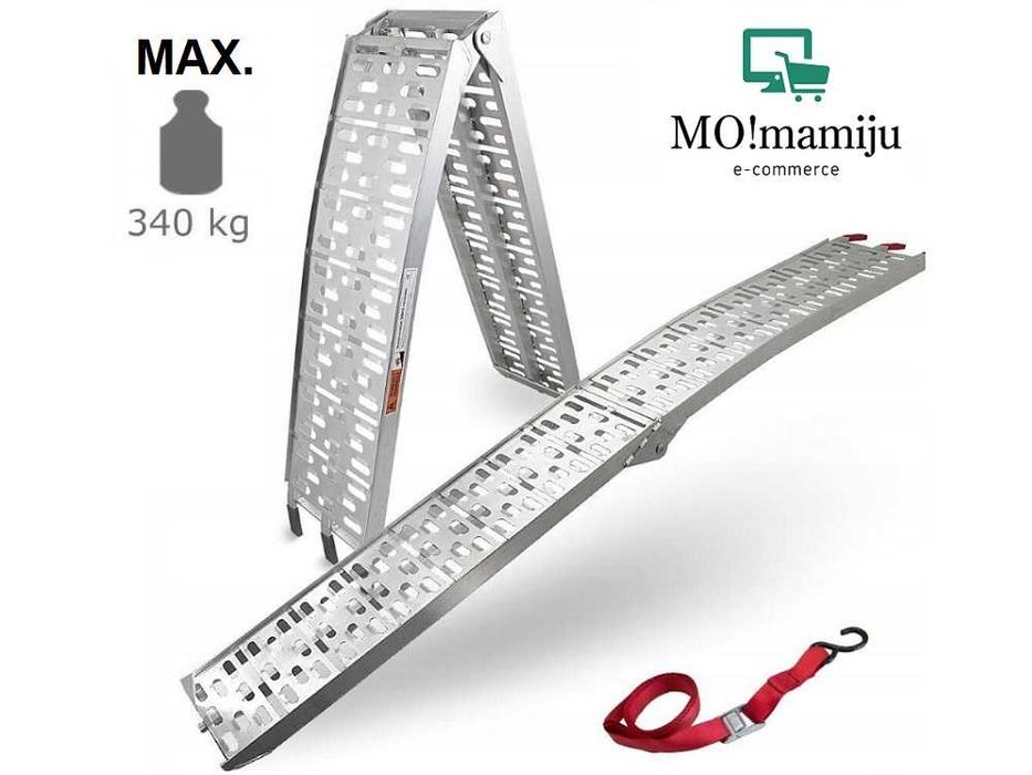 RAMPA UNIWERSALNA składana aluminiowa pojedyncza do  340 kg - 2,2 m