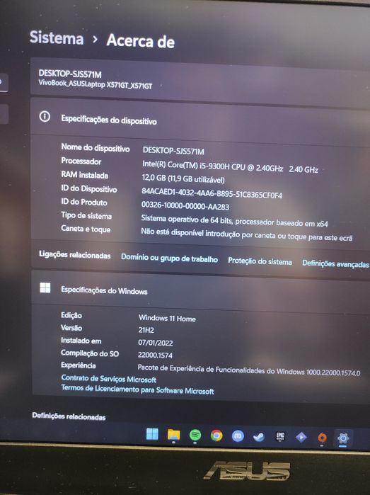 Computador ASUS x571g bom para Gamer