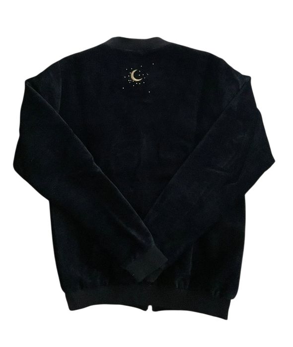 DZIEŃDOBRY bluza kurtka bomberka S M welur czarna unikat 16 egz.