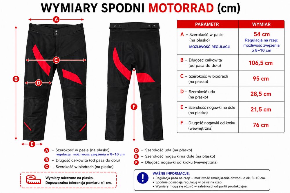 Strój na motor BMW komplet NOWY