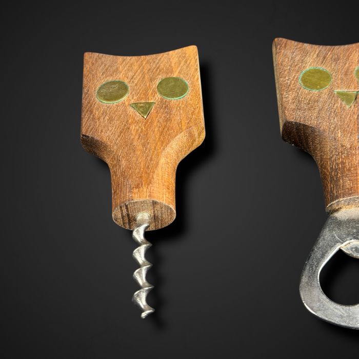 Korkociąg i otwieracz głowa sowy drewno b61/02232