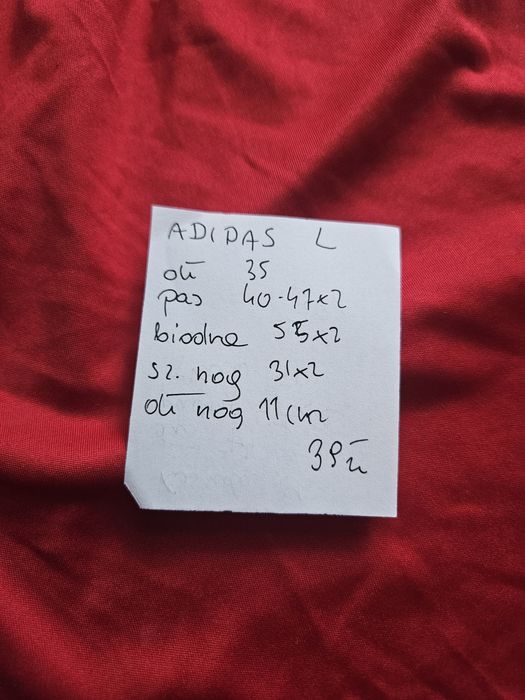 Adidas spodenki r l czerwone