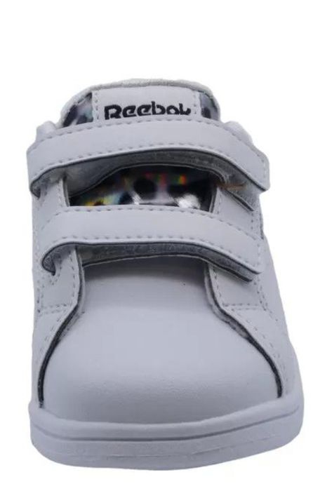 Sapatilhas  rebook n° 21, branco Tigrese com efeito brilho ( 1x