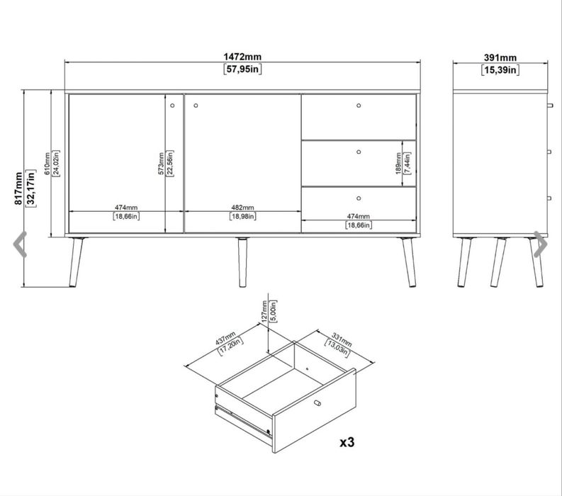 Aparador Branco Mate
