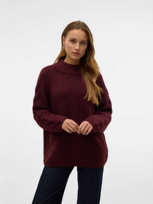 VERO MODA VMZEN Nowy Sweter Damski S Oversize Oryginalny Wełna Alpaka