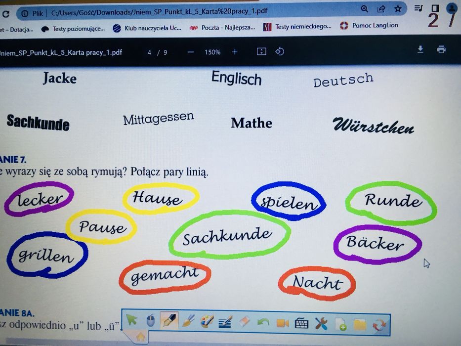 Tabl. interakt.z projektorem  + uchwyt