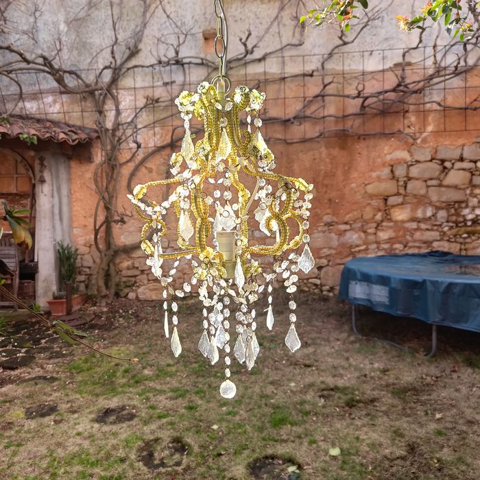 Candeeiro verde em acrílico